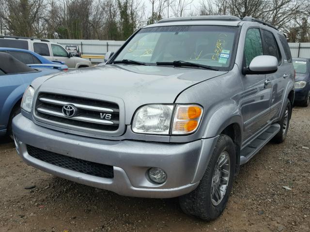 5TDZT38A03S172169 - 2003 TOYOTA SEQUOIA SILVER photo 2