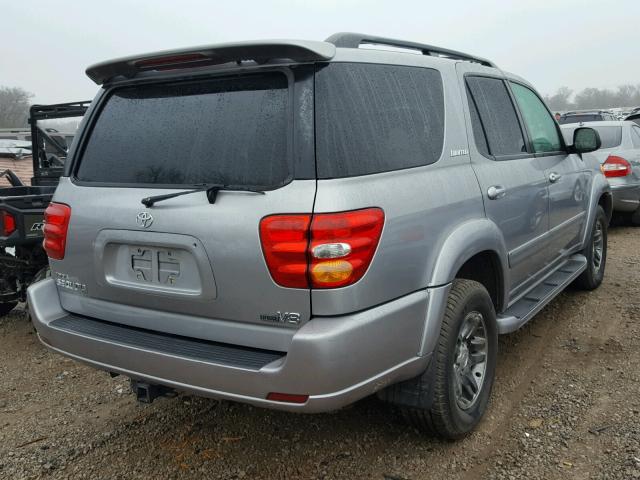 5TDZT38A03S172169 - 2003 TOYOTA SEQUOIA SILVER photo 4