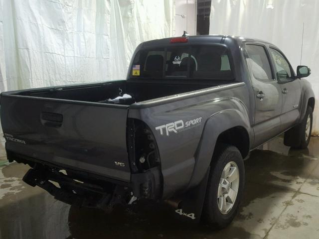 3TMLU4EN7FM174523 - 2015 TOYOTA TACOMA DOU GRAY photo 4