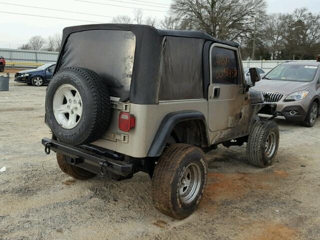 1J4FY29P4XP407507 - 1999 JEEP WRANGLER / TAN photo 4