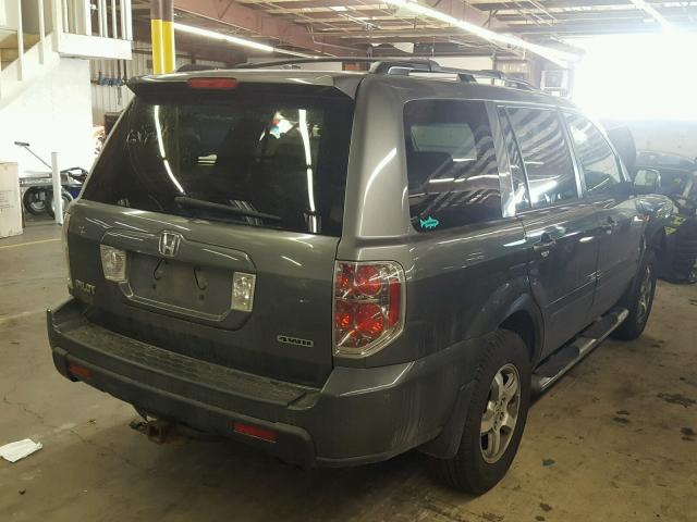 5FNYF18657B025312 - 2007 HONDA PILOT EXL GRAY photo 4