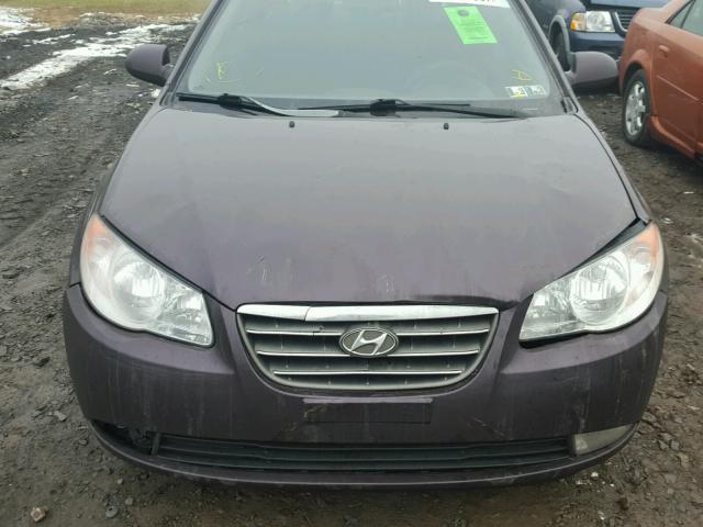 KMHDU46D58U404810 - 2008 HYUNDAI ELANTRA GL PURPLE photo 7