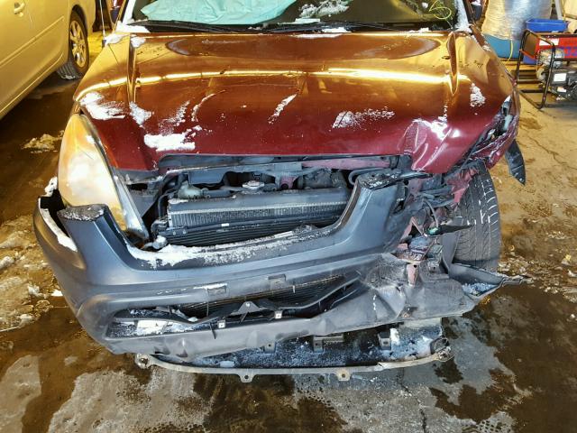 JHLRD78874C057124 - 2004 HONDA CR-V EX BURGUNDY photo 7