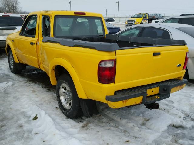 1FTYR14E81PA92858 - 2001 FORD RANGER SUP YELLOW photo 3