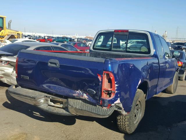 1FTZX1762WNA45133 - 1998 FORD F150 BLUE photo 4