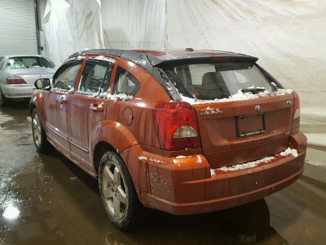 1B3HE78K07D283376 - 2007 DODGE CALIBER R/ ORANGE photo 3