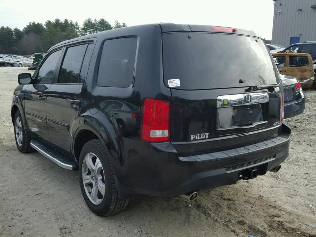 5FNYF4H60CB012558 - 2012 HONDA PILOT EXL BLACK photo 3