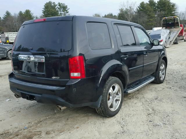 5FNYF4H60CB012558 - 2012 HONDA PILOT EXL BLACK photo 4