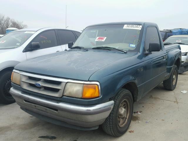 1FTCR10A1VPA97189 - 1997 FORD RANGER GREEN photo 2