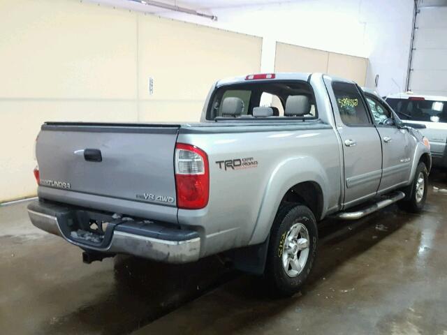 5TBDT44185S501282 - 2005 TOYOTA TUNDRA DOU SILVER photo 4