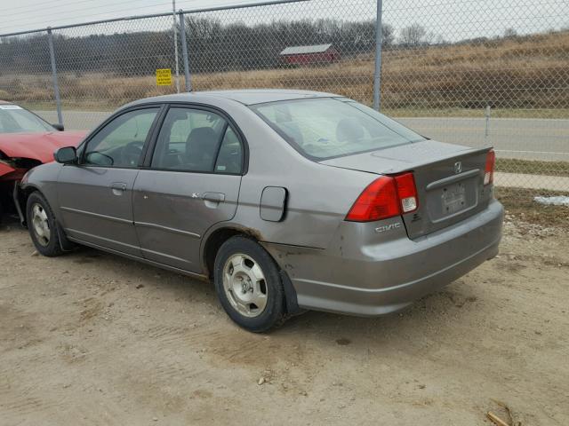 JHMES96655S019928 - 2005 HONDA CIVIC HYBR GRAY photo 3