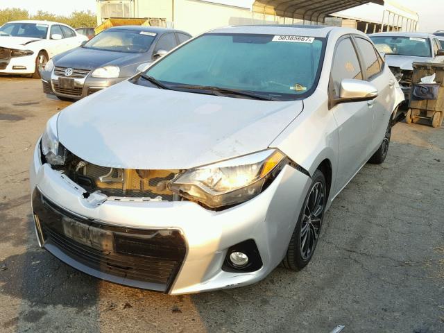 5YFBURHE0EP008632 - 2014 TOYOTA COROLLA L SILVER photo 2