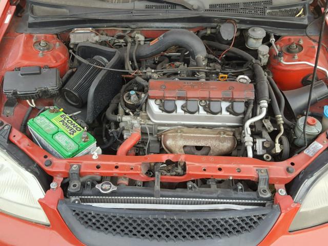 1HGEM21521L041912 - 2001 HONDA CIVIC LX RED photo 7