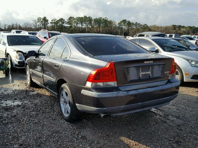 YV1RS53D522123887 - 2002 VOLVO S60 T5 GRAY photo 3