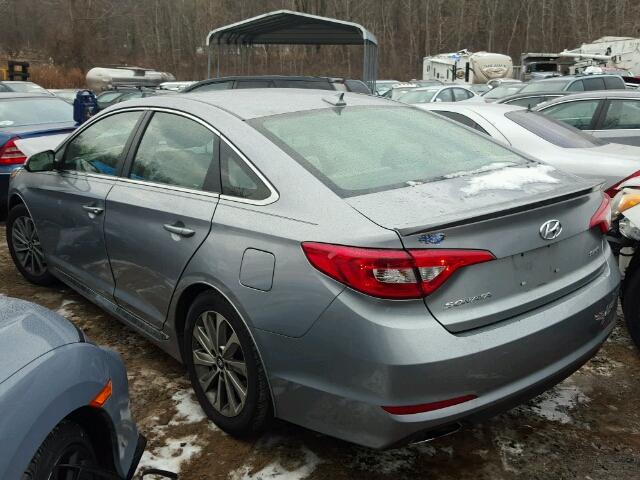 5NPE34AFXFH072844 - 2015 HYUNDAI SONATA SPO SILVER photo 3