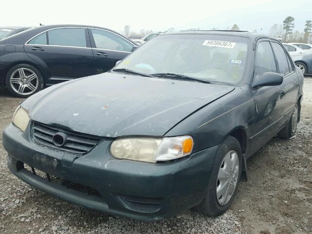 1NXBR12E71Z484736 - 2001 TOYOTA COROLLA CE GREEN photo 2