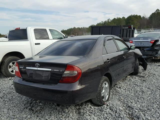 JTDBE32K120117163 - 2002 TOYOTA CAMRY LE BURGUNDY photo 4