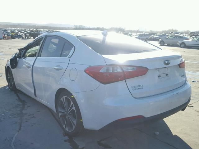 KNAFX4A86E5101892 - 2014 KIA FORTE EX WHITE photo 3