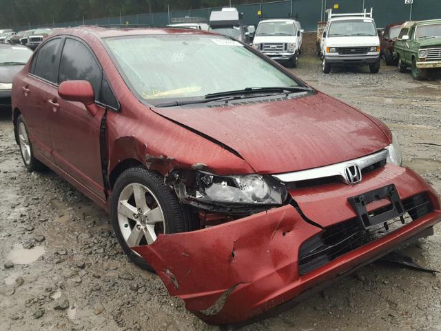 1HGFA16848L020029 - 2008 HONDA CIVIC EX წითელი ფოტო 1