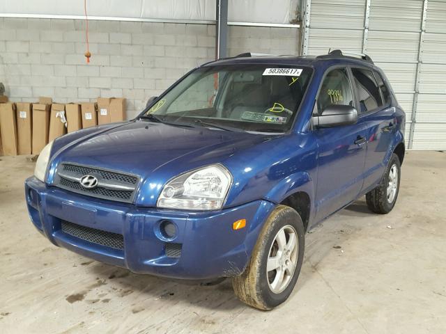 KM8JM12B67U615759 - 2007 HYUNDAI TUCSON GLS BLUE photo 2