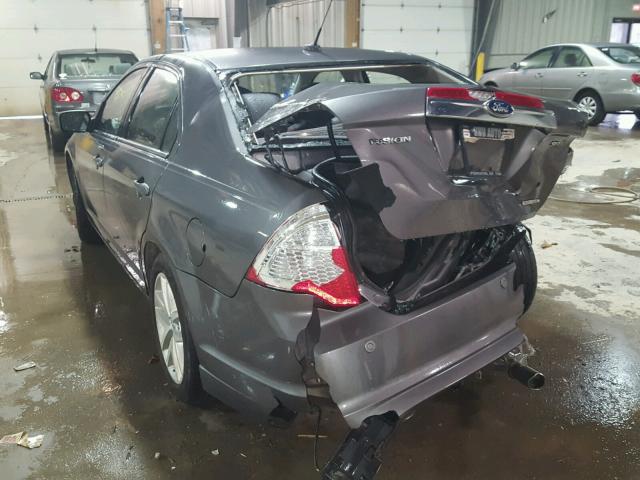 3FAHP0JG2CR192526 - 2012 FORD FUSION SEL GRAY photo 3