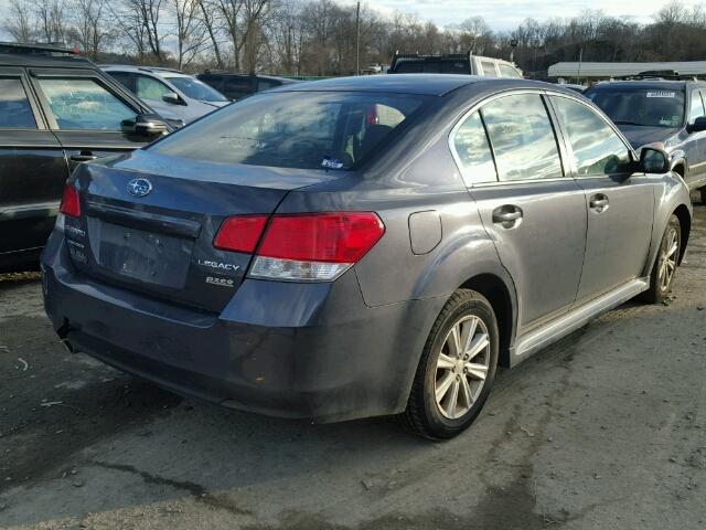 4S3BMBC68B3240634 - 2011 SUBARU LEGACY 2.5 GRAY photo 4