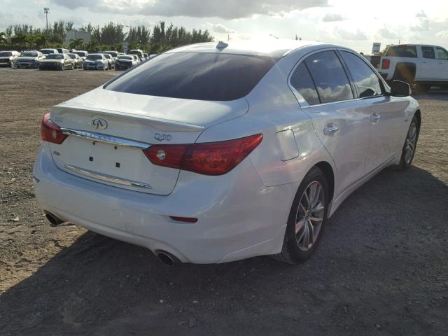 JN1AV7AR7EM701164 - 2014 INFINITI Q50 HYBRID WHITE photo 4