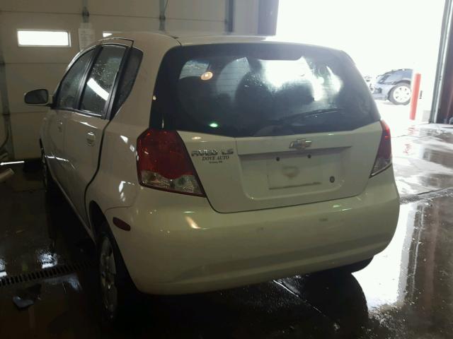 KL1TD66626B681007 - 2006 CHEVROLET AVEO BASE WHITE photo 3