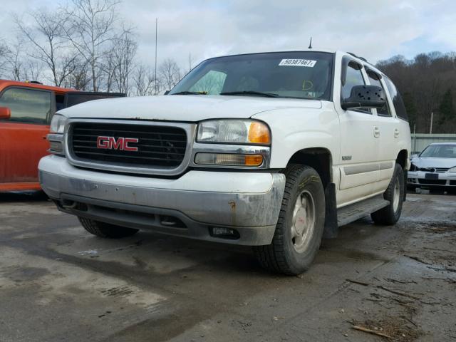 1GKEK13Z12J116647 - 2002 GMC YUKON WHITE photo 2