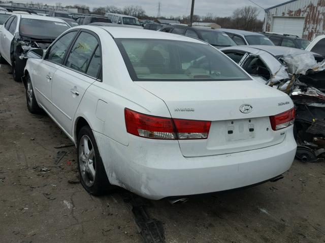 5NPEU46F26H087201 - 2006 HYUNDAI SONATA GLS WHITE photo 3