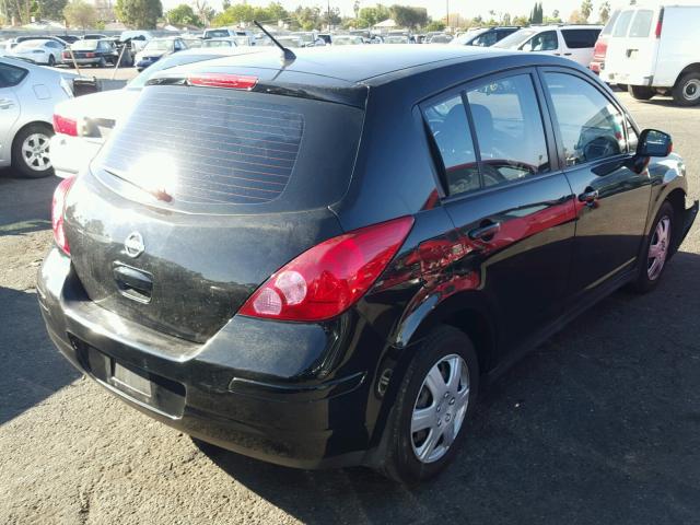 3N1BC13E47L440154 - 2007 NISSAN VERSA S BLACK photo 4