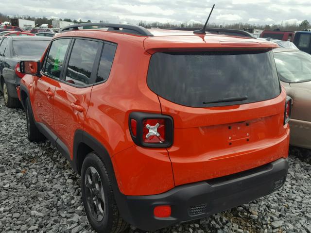 ZACCJAAT7GPE22537 - 2016 JEEP RENEGADE S 橙色 照片 3