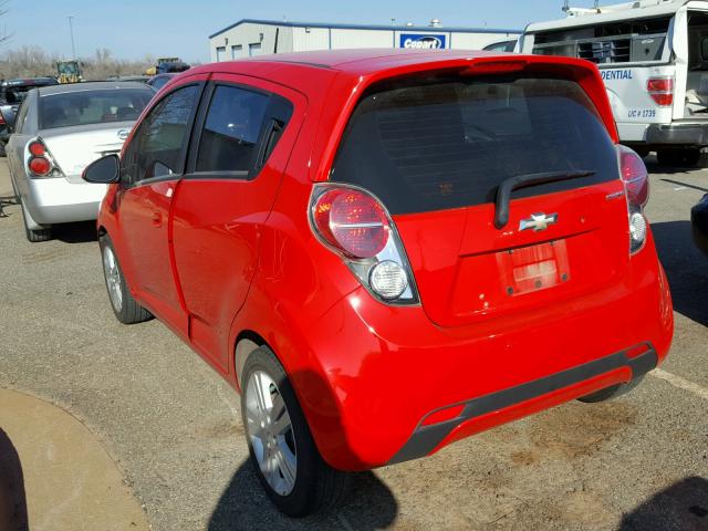 KL8CD6S92EC438386 - 2014 CHEVROLET SPARK 1LT RED photo 3