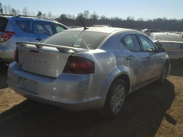 1C3CDZAB1CN324995 - 2012 DODGE AVENGER SE SILVER photo 4