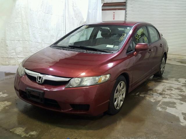 2HGFA1F50AH577612 - 2010 HONDA CIVIC LX RED photo 2