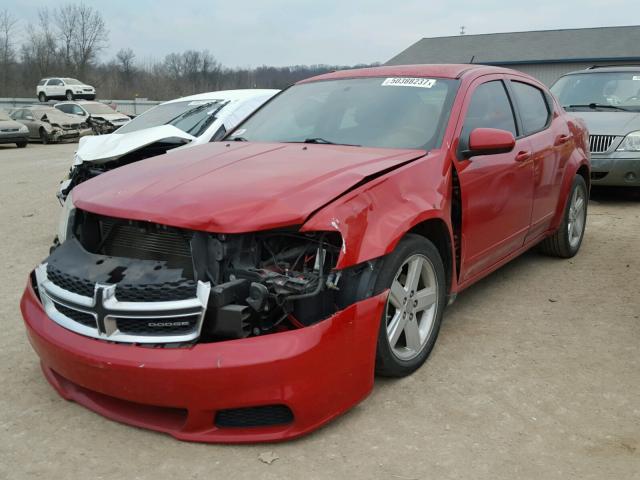 1B3BD1FB6BN556770 - 2011 DODGE AVENGER MA RED photo 2