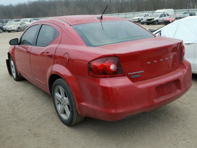 1B3BD1FB6BN556770 - 2011 DODGE AVENGER MA RED photo 3