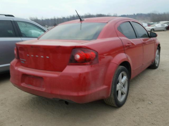 1B3BD1FB6BN556770 - 2011 DODGE AVENGER MA RED photo 4