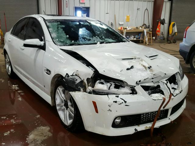 6G2ER57728L137082 - 2008 PONTIAC G8 WHITE photo 1