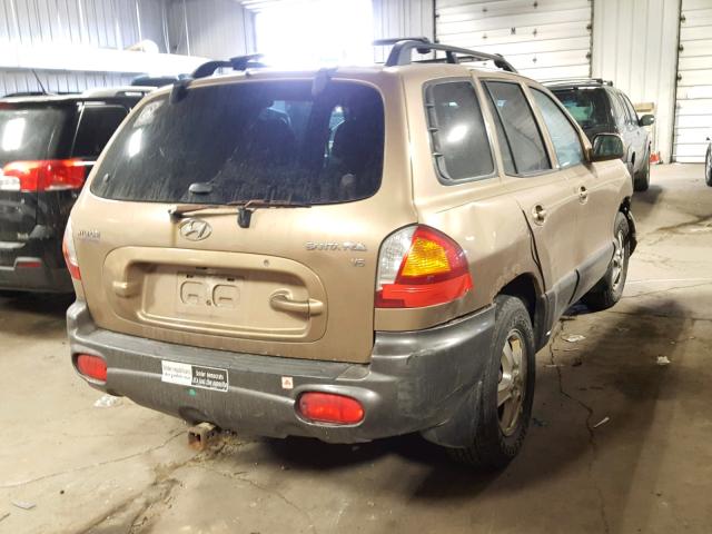 KM8SC13D63U519745 - 2003 HYUNDAI SANTA FE G GOLD photo 4