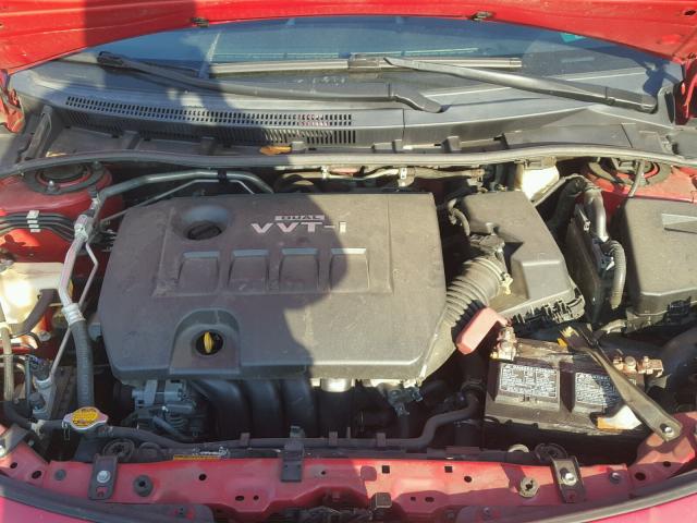 2T1BU4EE6AC531591 - 2010 TOYOTA COROLLA BA RED photo 7