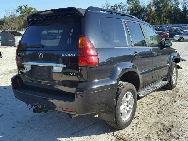 JTJBT20X540046595 - 2004 LEXUS GX 470 BLACK photo 4