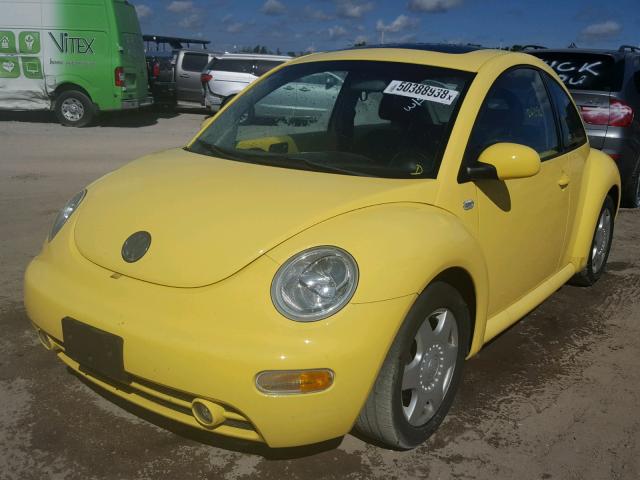 3VWCK21C41M431089 - 2001 VOLKSWAGEN NEW BEETLE Sarı foto 2