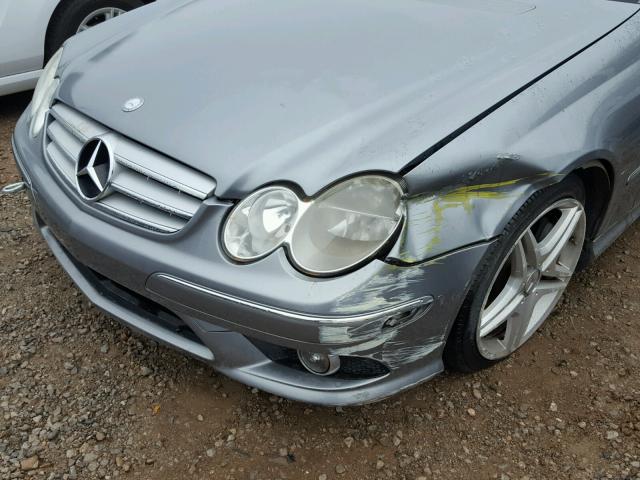 WDBTJ56H49F264657 - 2009 MERCEDES-BENZ CLK 350 SILVER photo 9