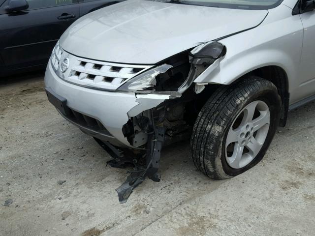 JN8AZ08W65W401368 - 2005 NISSAN MURANO SL GRAY photo 9