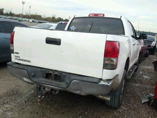 5TBEV58107S464679 - 2007 TOYOTA TUNDRA CRE WHITE photo 4