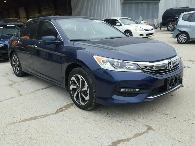 1HGCR2F84HA245354 - 2017 HONDA ACCORD EXL BLUE photo 1