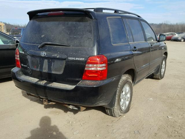 JTEHF21A630100155 - 2003 TOYOTA HIGHLANDER BLACK photo 4