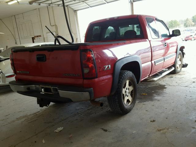 1GCEK19Z15Z281283 - 2005 CHEVROLET SILVERADO RED photo 4