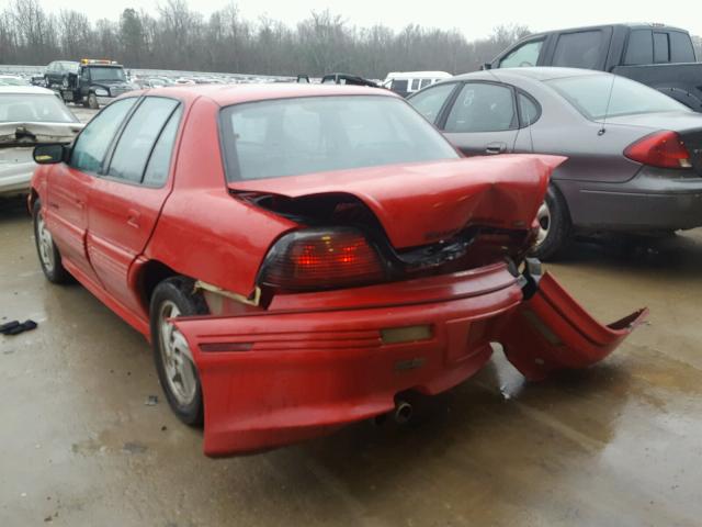 1G2NW54N8PC726824 - 1993 PONTIAC GRAND AM G RED photo 3